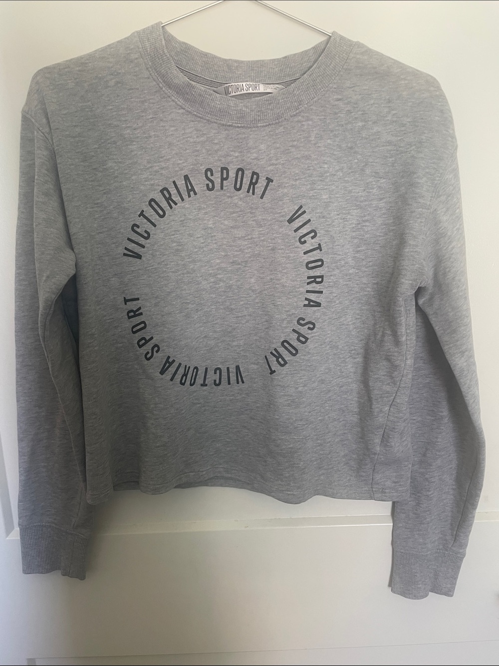 Victoria Sport Women's Light Grey Circle Logo Crewneck Sweatshirt